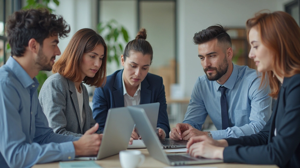 Команда аналитиков обсуждает результаты исследования за круглым столом