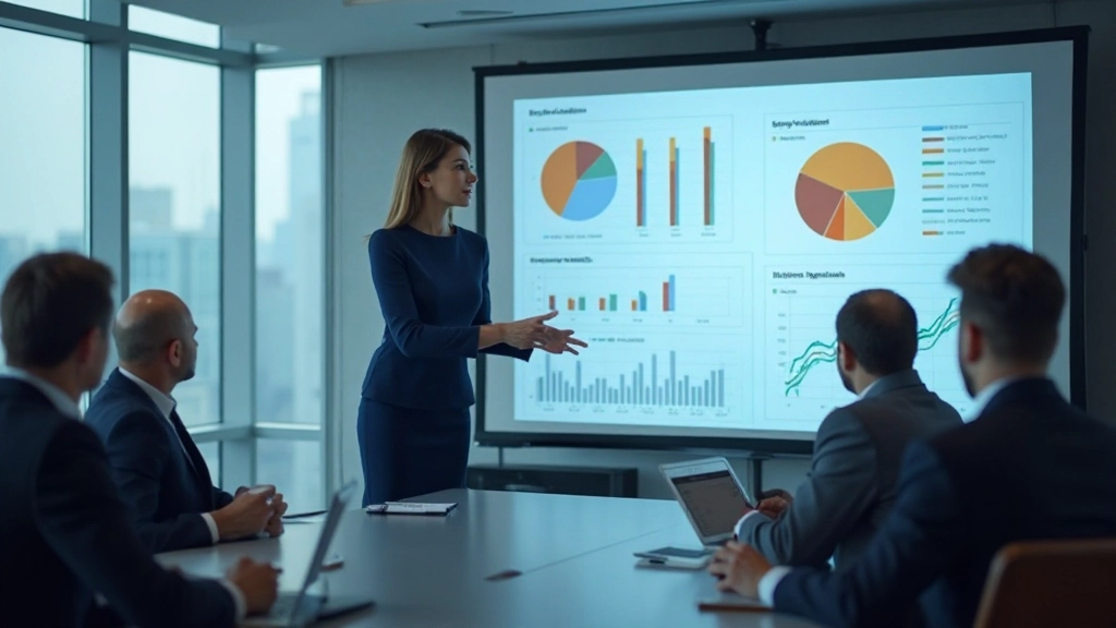 Эксперт презентует аналитические результаты перед руководством компании