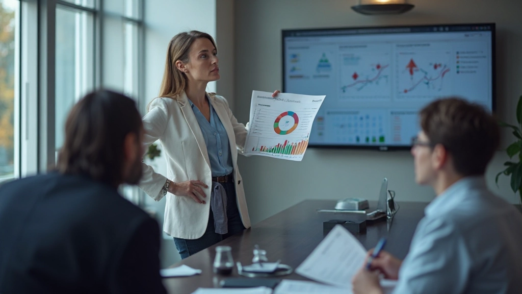 Аналитик презентует результаты исследования команде менеджеров