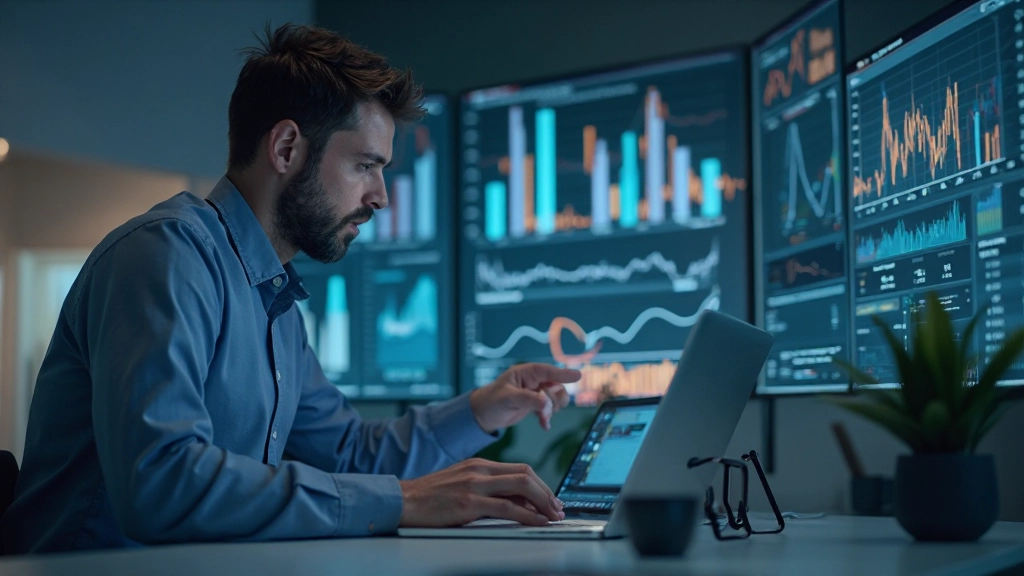 Специалист работает с большими данными и проводит анализ информации